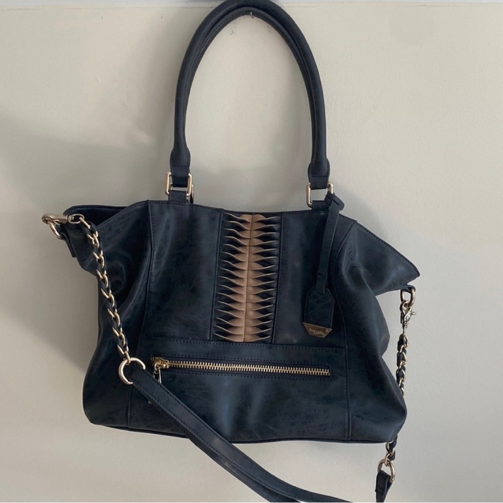 Dolce Vita Black Satchel Tote Crossbody Bag